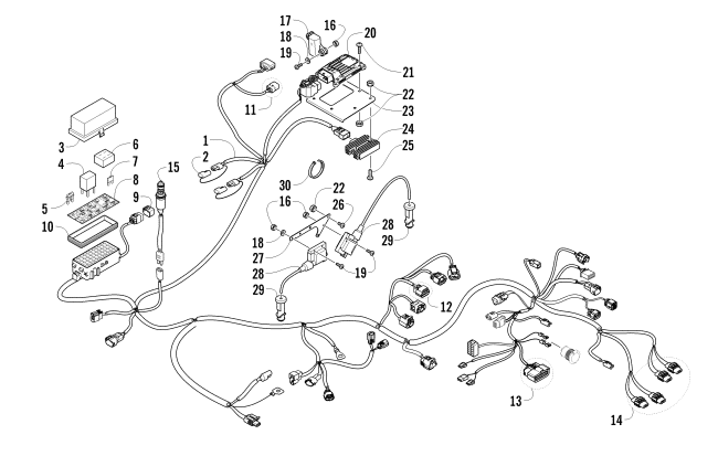 Parts Diagram for Arctic Cat 2011 TRV 1000s CRUISER ATV WIRING HARNESS ASSEMBLY