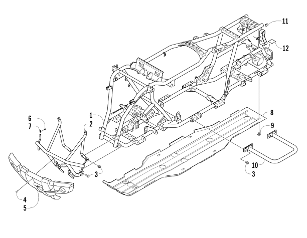 Parts Diagram for Arctic Cat 2011 350 CR ATV FRAME AND RELATED PARTS