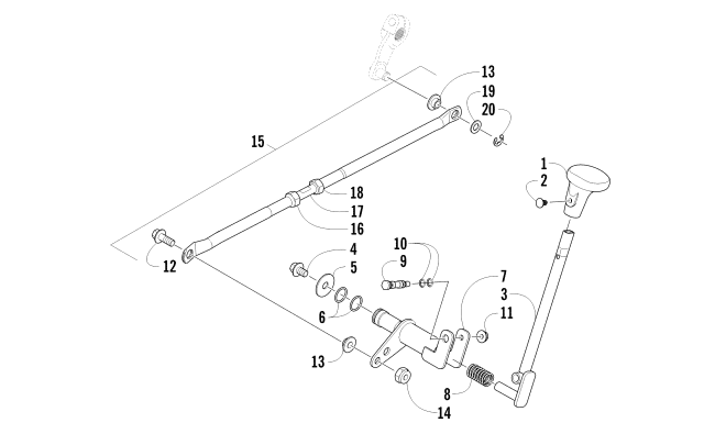 Parts Diagram for Arctic Cat 2016 ALTERRA 450 ATV SHIFT LEVER ASSEMBLY