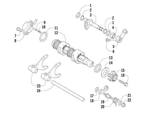 Parts Diagram for Arctic Cat 2013 550 ATV GEAR SHIFTING ASSEMBLY