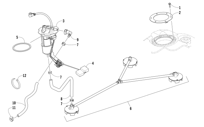 Parts Diagram for Arctic Cat 2015 XF 8000 HIGH COUNTRY 141 SNO PRO SNOWMOBILE FUEL PUMP ASSEMBLY