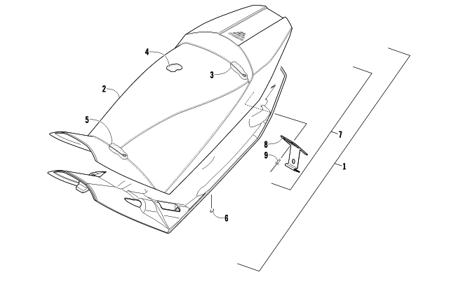 Parts Diagram for Arctic Cat 2012 F 1100 SNO PRO SNOWMOBILE SEAT ASSEMBLY