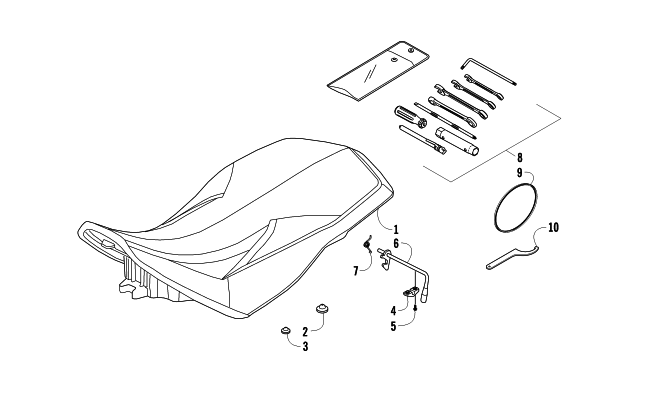 Parts Diagram for Arctic Cat 2015 XC 450 EFI ATV SEAT ASSEMBLY