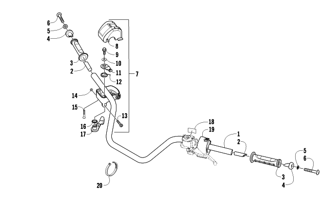 Parts Diagram for Arctic Cat 2012 XC 450 EFI ATV HANDLEBAR ASSEMBLY