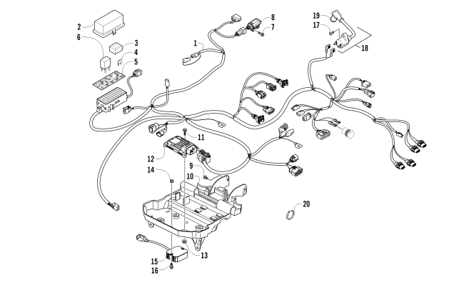 Parts Diagram for Arctic Cat 2015 XC 450 EFI ATV WIRING HARNESS ASSEMBLY