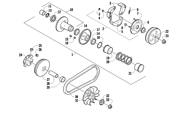Parts Diagram for Arctic Cat 2014 90 2X4 DVX ATV CLUTCH ASSEMBLY