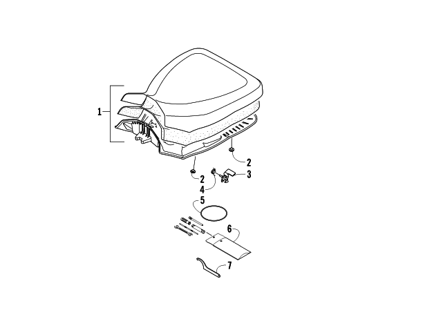 Parts Diagram for Arctic Cat 2011 425 EFI CR ATV SEAT ASSEMBLY