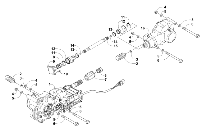 Parts Diagram for Arctic Cat 2012 TRV 400 ATV DRIVE TRAIN ASSEMBLY