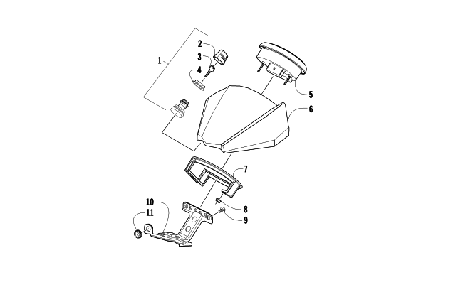 Parts Diagram for Arctic Cat 2011 XC 450 EFI ATV INSTRUMENT POD ASSEMBLY