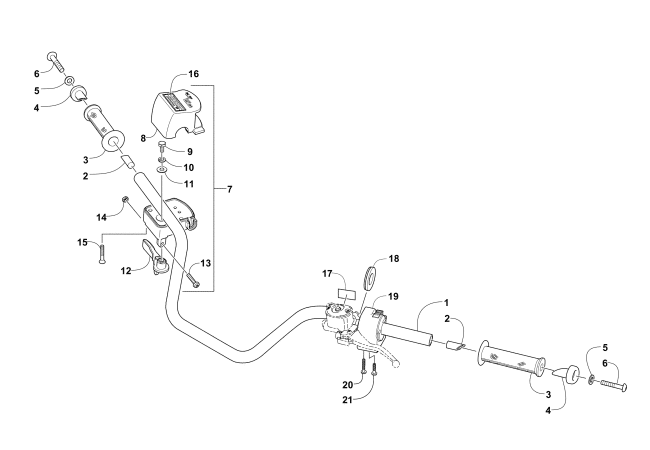 Parts Diagram for Arctic Cat 2014 700 LTD ATV HANDLEBAR ASSEMBLY