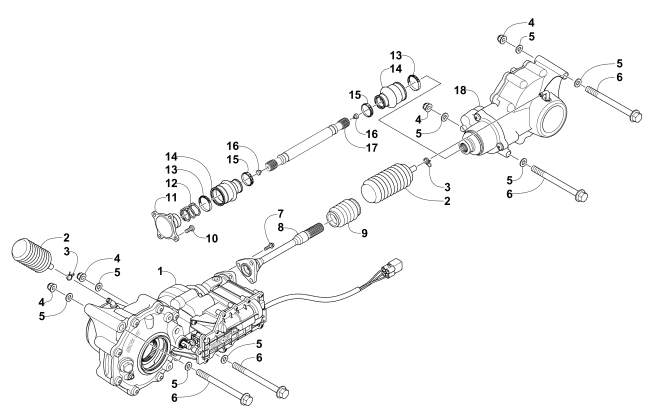 Parts Diagram for Arctic Cat 2012 700 DIESEL ATV DRIVE TRAIN ASSEMBLY