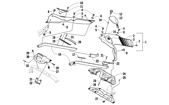 Parts Diagram for Arctic Cat 2012 F570 SNOWMOBILE SEAT SUPPORT ASSEMBLY