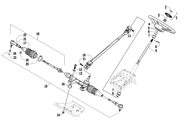 Parts Diagram for Arctic Cat 2012 PROWLER 550 XT ATV STEERING ASSEMBLY