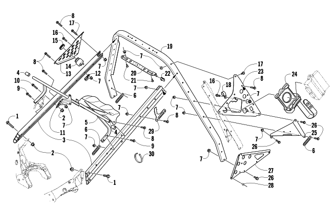 Parts Diagram for Arctic Cat 2013 TZ1 SNOWMOBILE STEERING SUPPORT ASSEMBLY