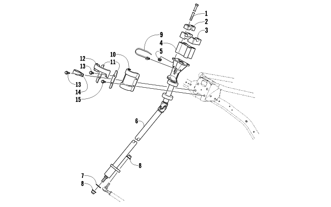 Parts Diagram for Arctic Cat 2012 BEARCAT Z1 XT LTD SNOWMOBILE STEERING POST ASSEMBLY