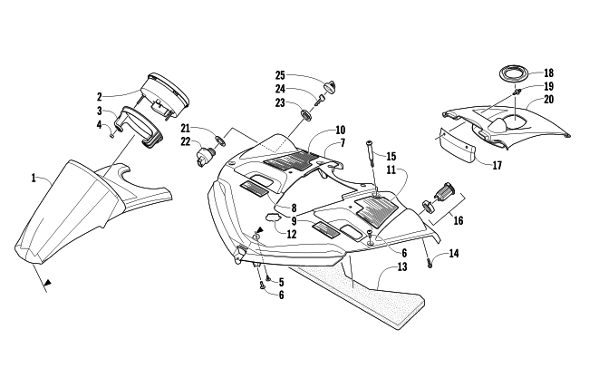 Parts Diagram for Arctic Cat 2014 BEARCAT Z1 XT SNOWMOBILE CONSOLE ASSEMBLY