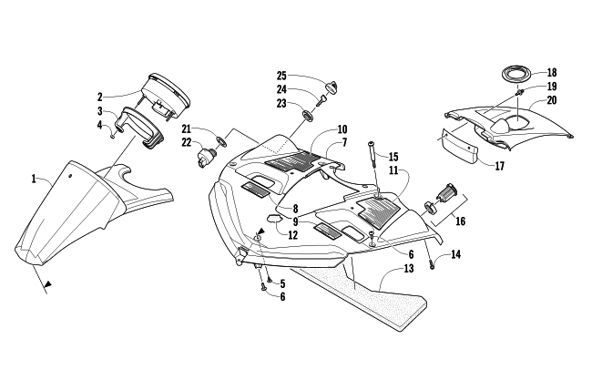 Parts Diagram for Arctic Cat 2015 BEARCAT 5000 XT SNOWMOBILE CONSOLE ASSEMBLY