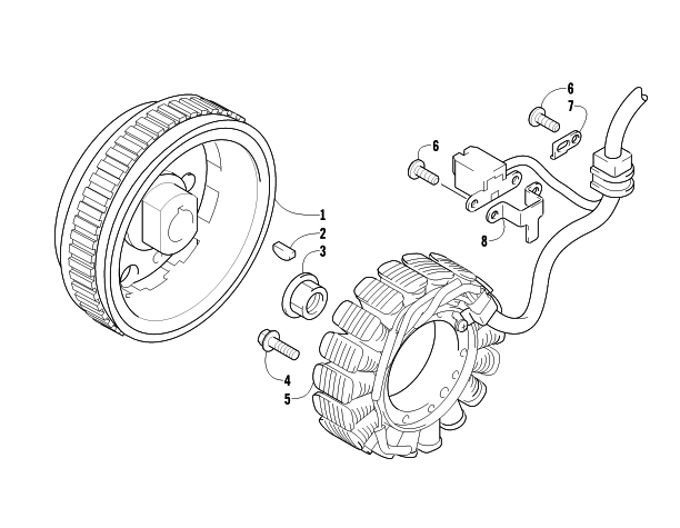 Parts Diagram for Arctic Cat 2012 700 MUD PRO LTD ATV MAGNETO ASSEMBLY