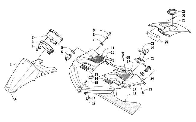 Parts Diagram for Arctic Cat 2013 BEARCAT Z1 XT LTD SNOWMOBILE CONSOLE ASSEMBLY