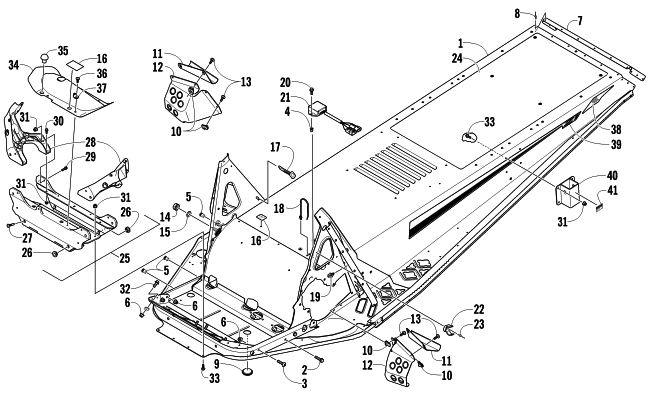 Parts Diagram for Arctic Cat 2012 BEARCAT Z1 XT GS SNOWMOBILE CHASSIS ASSEMBLY