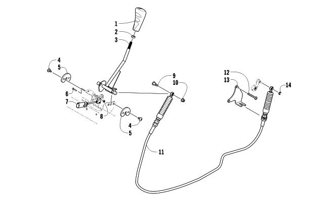 Parts Diagram for Arctic Cat 2014 PROWLER 700 HDX KE ATV SHIFTER ASSEMBLY