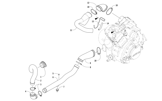 Parts Diagram for Arctic Cat 2013 PROWLER 700 HDX ATV CASE/BELT COOLING ASSEMBLY