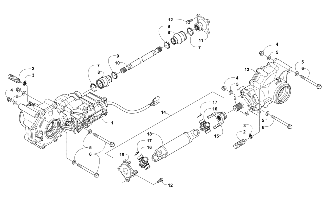 Parts Diagram for Arctic Cat 2013 PROWLER 700 HDX KE ATV DRIVE TRAIN ASSEMBLY
