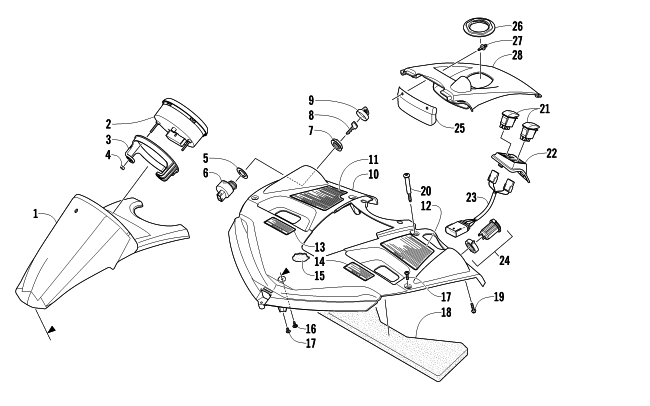 Parts Diagram for Arctic Cat 2012 BEARCAT Z1 XT GS SNOWMOBILE CONSOLE ASSEMBLY