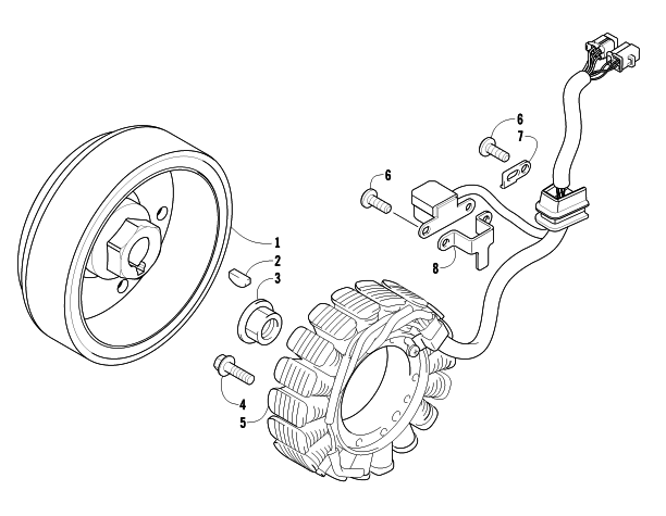 Parts Diagram for Arctic Cat 2012 650 ATV MAGNETO ASSEMBLY