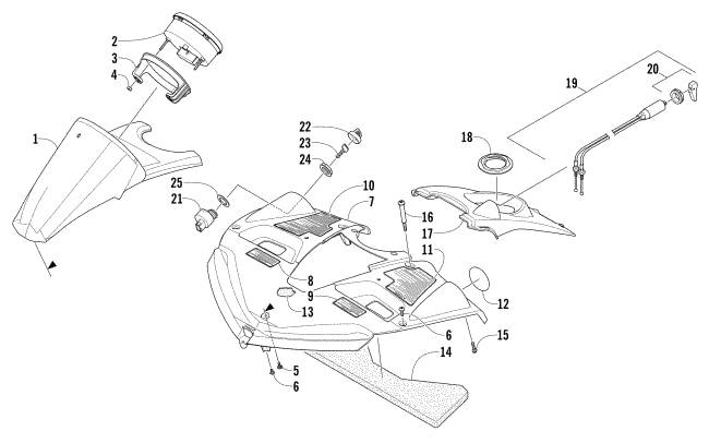 Parts Diagram for Arctic Cat 2017 BEARCAT 2000 XT SNOWMOBILE CONSOLE ASSEMBLY (OS)