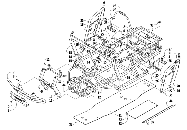 Parts Diagram for Arctic Cat 2012 PROWLER 550 XT ATV FRAME AND RELATED PARTS