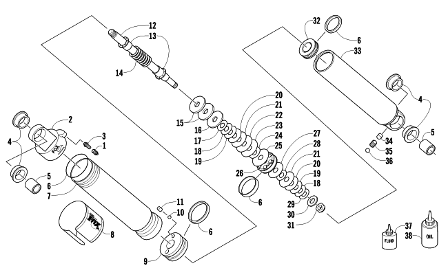 Parts Diagram for Arctic Cat 2013 F 1100 SNO PRO SNOWMOBILE FRONT SUSPENSION SHOCK ABSORBER