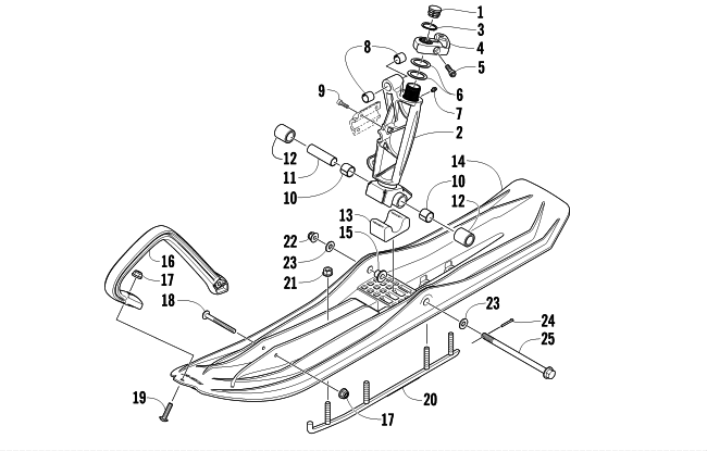 Parts Diagram for Arctic Cat 2013 BEARCAT 570 SNOWMOBILE SKI AND SPINDLE ASSEMBLY
