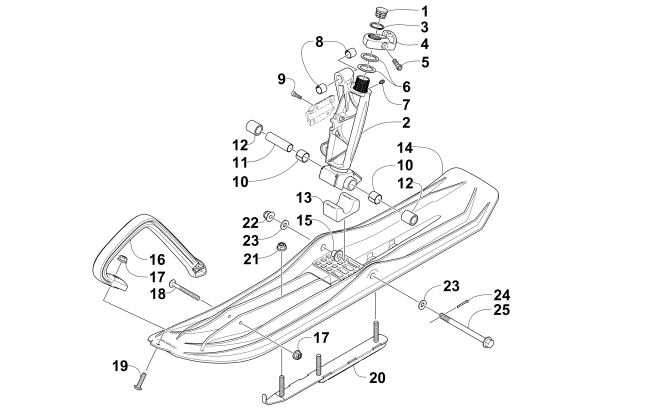 Parts Diagram for Arctic Cat 2012 BEARCAT Z1 XT SNOWMOBILE SKI AND SPINDLE ASSEMBLY