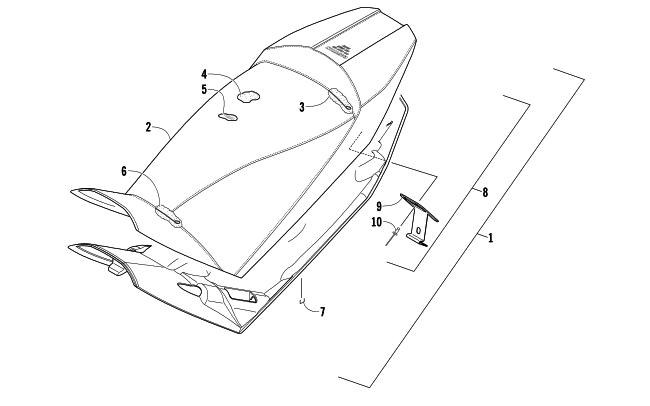 Parts Diagram for Arctic Cat 2012 F 1100 TURBO SNO PRO LTD SNOWMOBILE SEAT ASSEMBLY