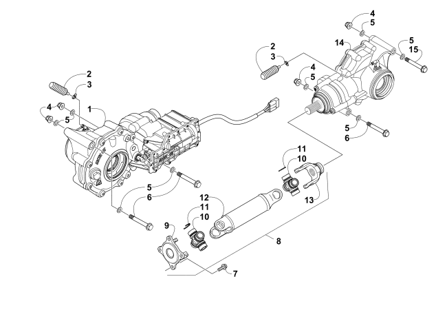 Parts Diagram for Arctic Cat 2013 TRV 1000 LTD ATV DRIVE TRAIN ASSEMBLY