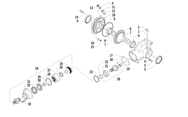 Parts Diagram for Arctic Cat 2017 1000 MUD PRO LTD EPS ATV REAR DRIVE GEARCASE ASSEMBLY