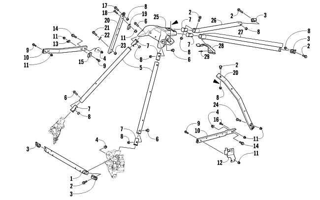 Parts Diagram for Arctic Cat 2012 XF 1100 SNO PRO ANNIVERSARY SNOWMOBILE STEERING SUPPORT ASSEMBLY