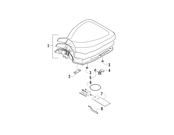 Parts Diagram for Arctic Cat 2012 425 CR ATV SEAT ASSEMBLY