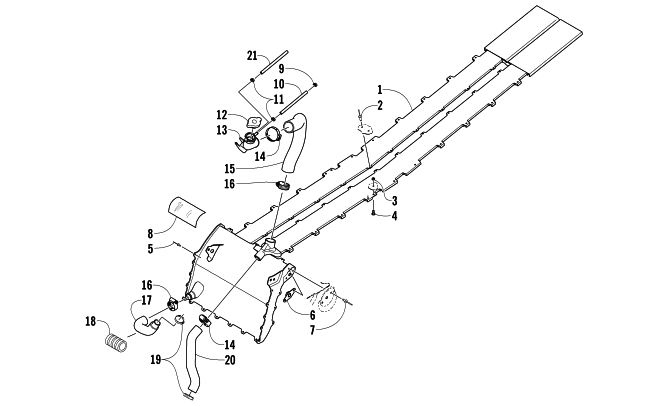 Parts Diagram for Arctic Cat 2012 M 800 SNO PRO ANNIVERSARY 153 SNOWMOBILE COOLING ASSEMBLY
