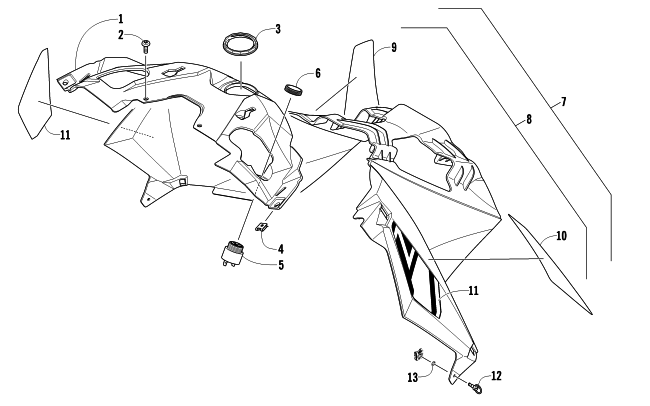 Parts Diagram for Arctic Cat 2012 F 1100 SNO PRO SNOWMOBILE CONSOLE ASSEMBLY
