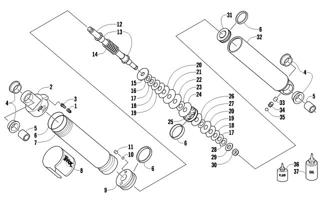 Parts Diagram for Arctic Cat 2013 XF 1100 SNO PRO SNOWMOBILE FRONT SUSPENSION SHOCK ABSORBER