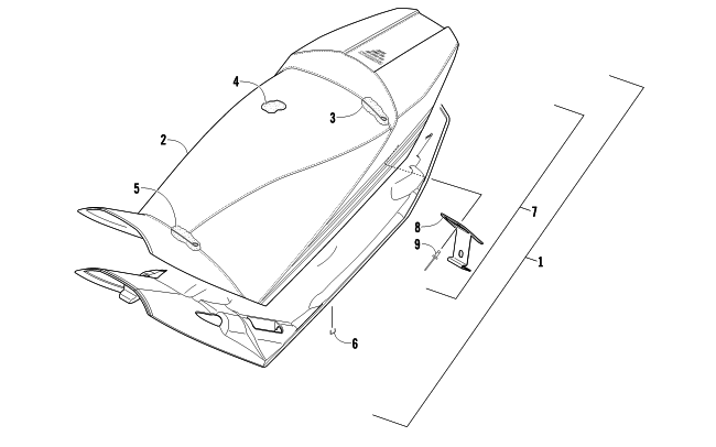 Parts Diagram for Arctic Cat 2012 F 800 SNO PRO ANNIVERSARY SNOWMOBILE SEAT ASSEMBLY