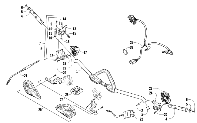 Parts Diagram for Arctic Cat 2013 M 800 SNO PRO LTD ES 153 SNOWMOBILE HANDLEBAR AND CONTROLS