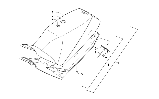 Parts Diagram for Arctic Cat 2012 M 1100 TURBO SNO PRO LTD SNOWMOBILE SEAT ASSEMBLY