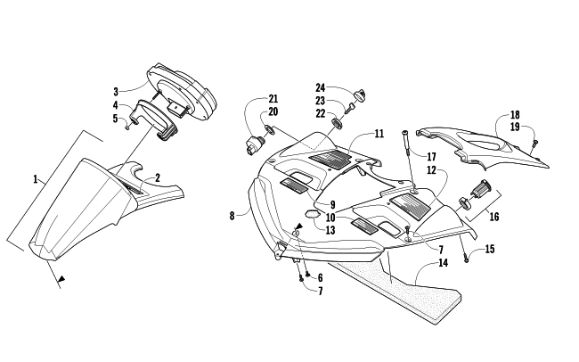 Parts Diagram for Arctic Cat 2012 F5 LXR SNOWMOBILE CONSOLE ASSEMBLY