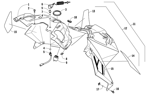 Parts Diagram for Arctic Cat 2012 M 1100 TURBO SNO PRO HCR SNOWMOBILE CONSOLE ASSEMBLY