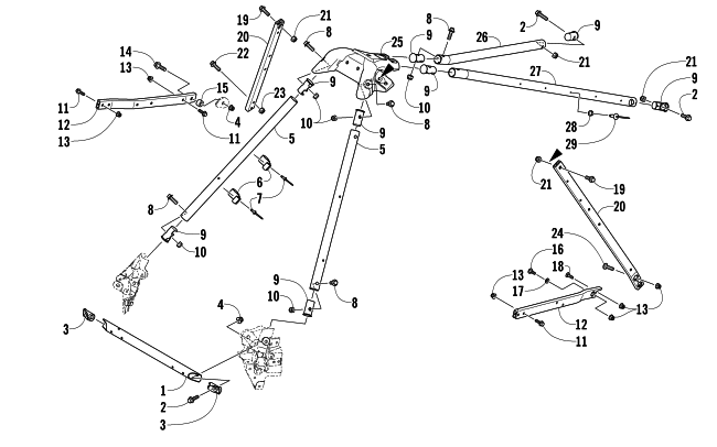 Parts Diagram for Arctic Cat 2012 SNO PRO 600 CROSS COUNTRY SNOWMOBILE STEERING SUPPORT ASSEMBLY