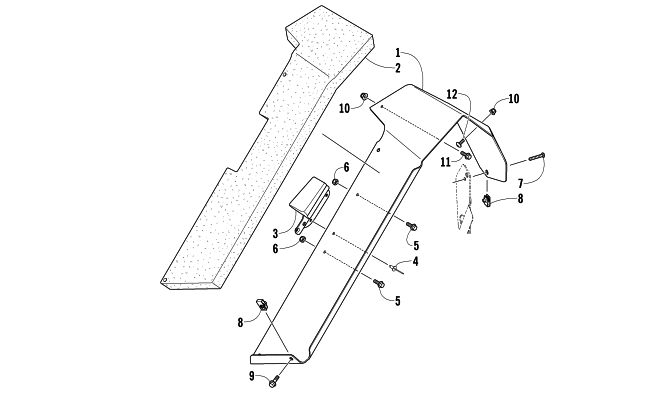 Parts Diagram for Arctic Cat 2012 SNO PRO 600 CROSS COUNTRY SNOWMOBILE BELT GUARD ASSEMBLY