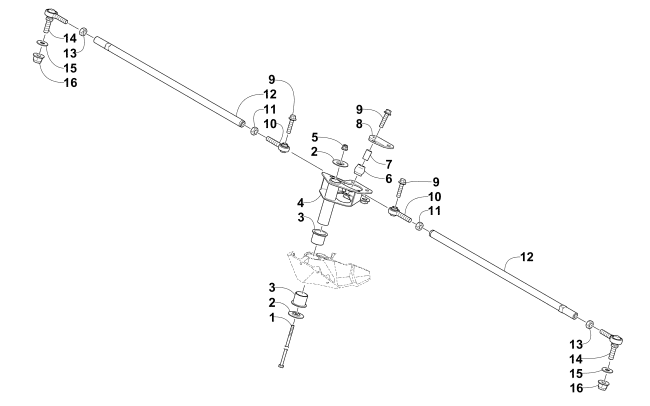 Parts Diagram for Arctic Cat 2017 ZR 6000 R SX SNOWMOBILE TIE ROD ASSEMBLY